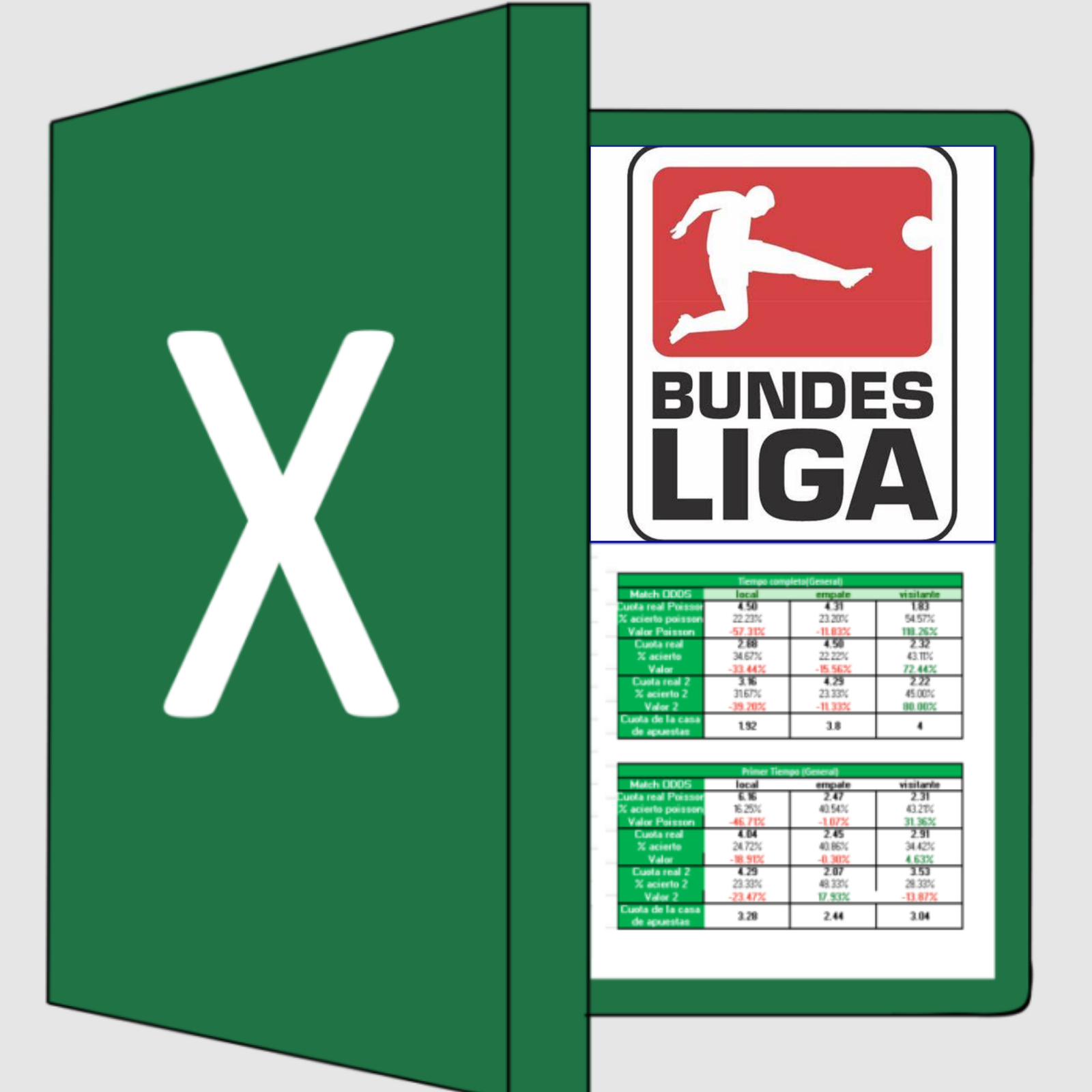 Excel de futbol Bundesliga: temporada 2024-2025